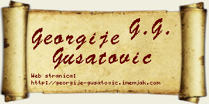 Georgije Gušatović vizit kartica